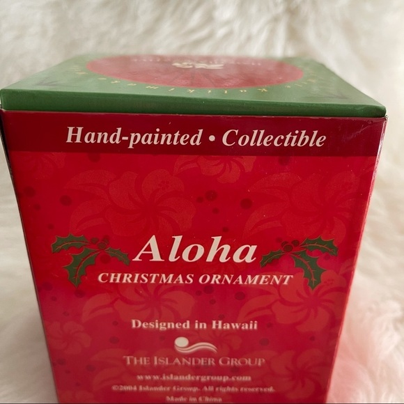 Glass Ornament Anthurium Hawaiian Christmas Tree - Picture 9 of 9